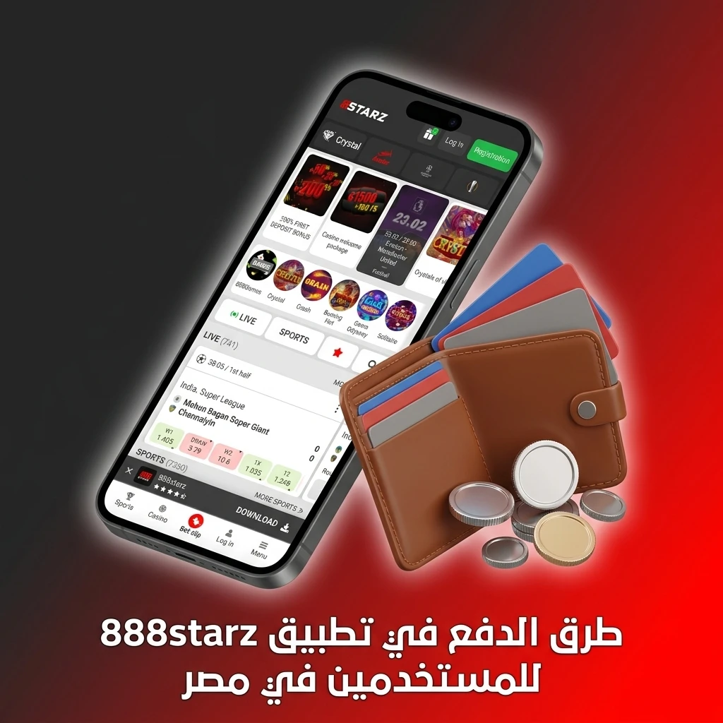 طرق الدفع في تطبيق 888starz لمستخدمي مصر بالجنيه المصري وVisa وMasterCard وعملات رقمية