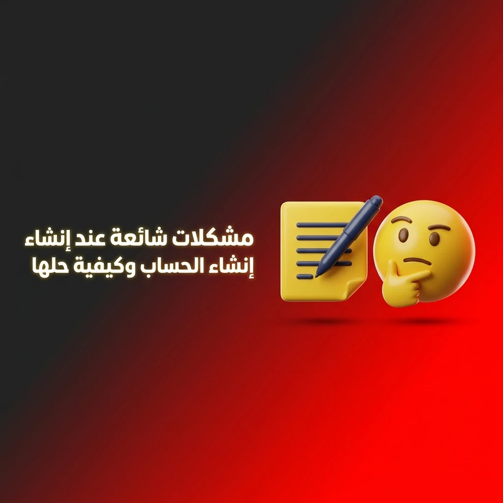 مشكلات شائعة عند إنشاء الحساب وحلولها مثل البريد الإلكتروني ورفع المستندات وأخطاء التسجيل