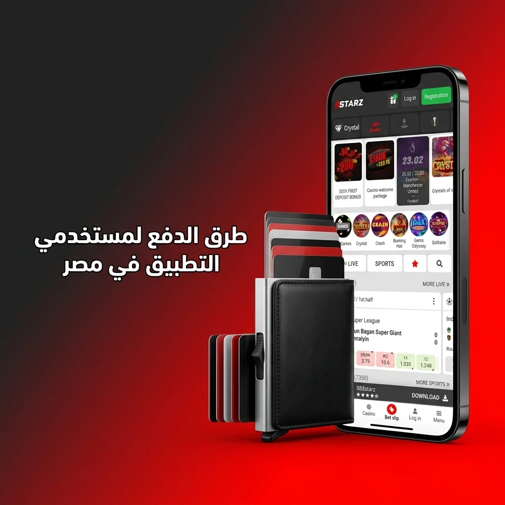 طرق الدفع في تطبيق 888starz لمصر: فودافون كاش، Visa، Mastercard، سكريل، نيتيلر، وعملات رقمية