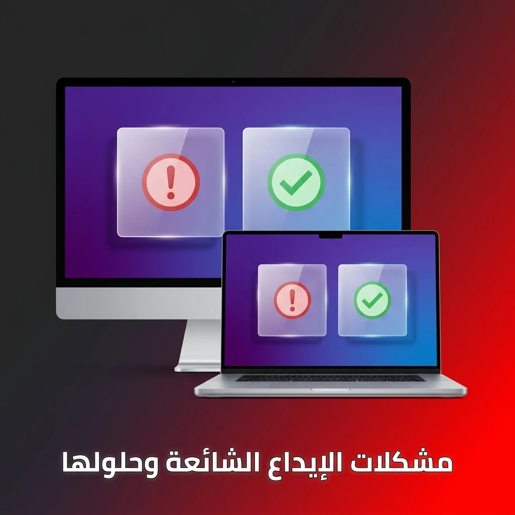 مشكلات الإيداع الشائعة وحلولها: رفض البطاقة، تجاوز الحد، تأخر الرصيد، KYC، وانتهاء الجلسة