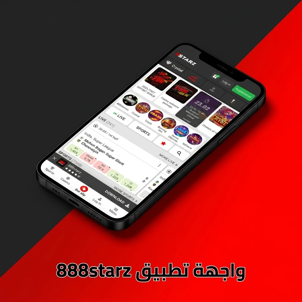 واجهة تطبيق 888starz سهلة الاستخدام مع وصول سريع للكازينو والمراهنات الرياضية على الهاتف
